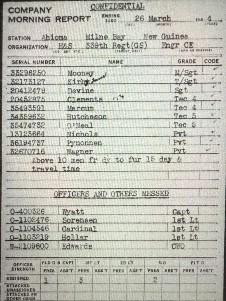 WW2 NOK Dog Tag 339th Engineer General Service Regiment Headquarters Ser (9)