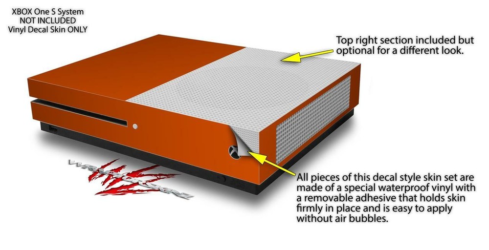 Skin XBOX One S Console Controller Solids Collection Burnt Orange