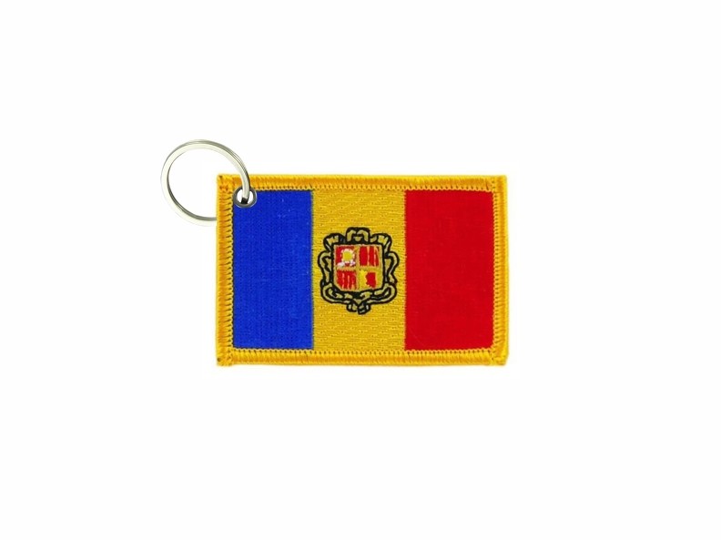 Keychain Brooch Patch Badge Flag Andorra