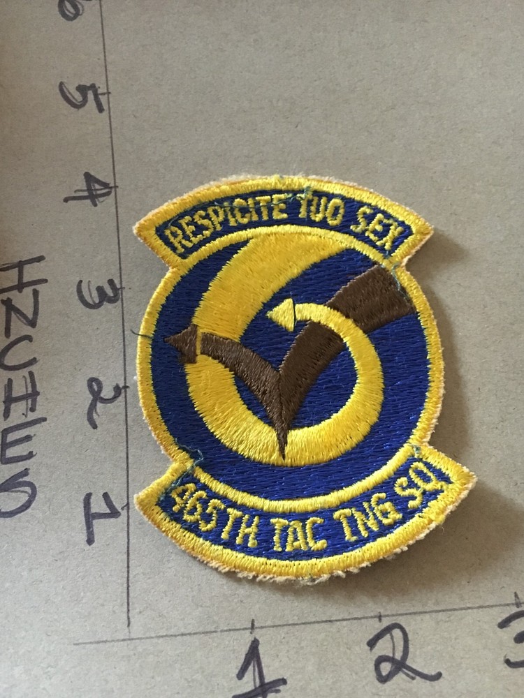 USAF 465th Tactical Training Squadron patch 5/1/25