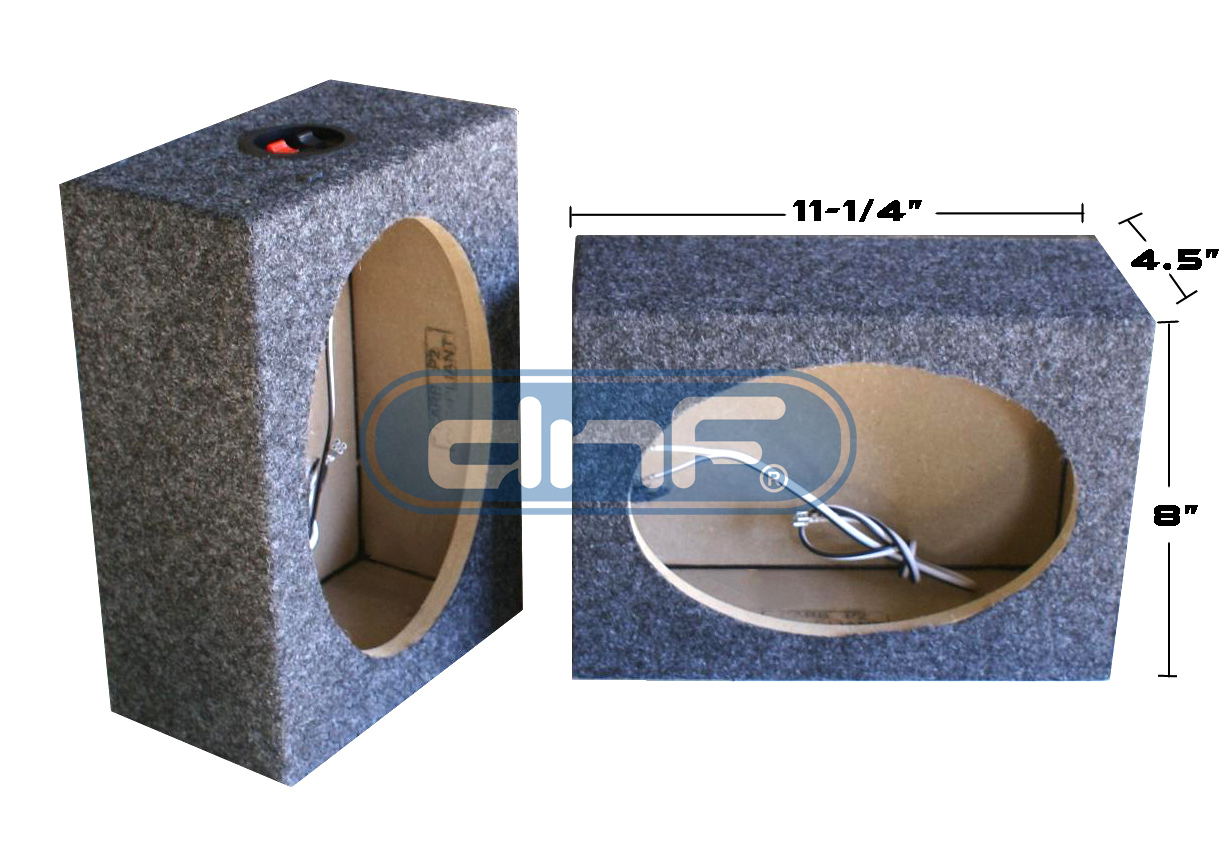 1 PAIR CUSTOM 6" x 9" SQUARE SPEAKER BOX+CARPET + TERMINAL CUPS + SPEAKER WIRE)