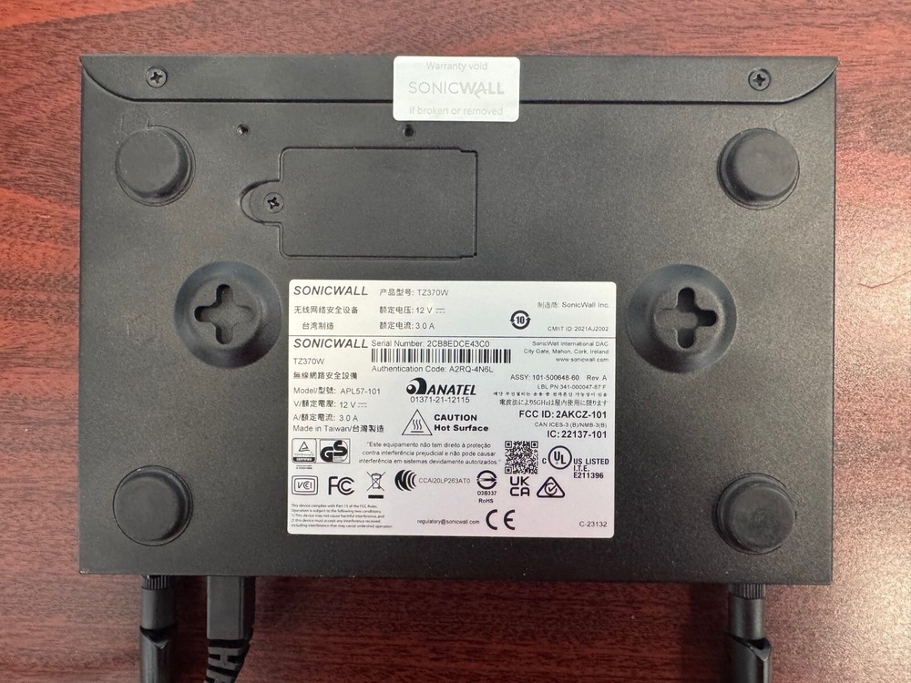 🔥 SonicWall TZ370W Wireless Firewall Security Appliance