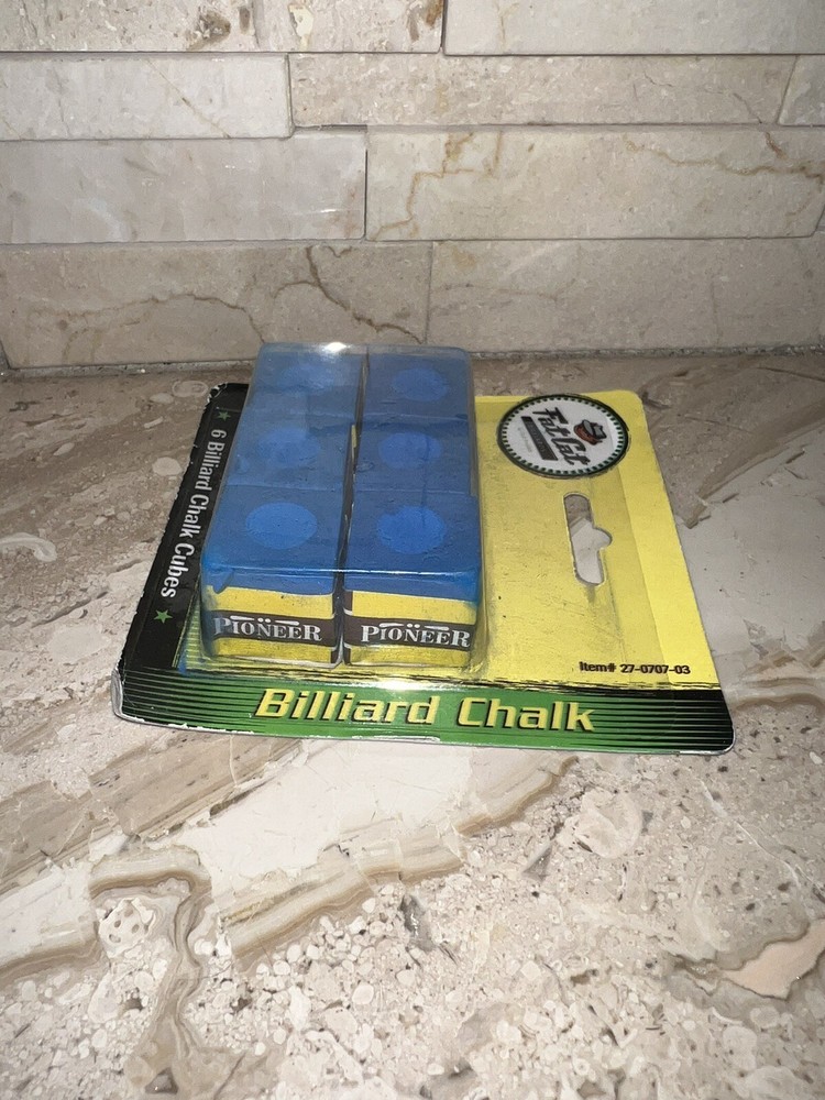 FAT CAT BLUE BILLIARD CHALK CUBES 6 PACK