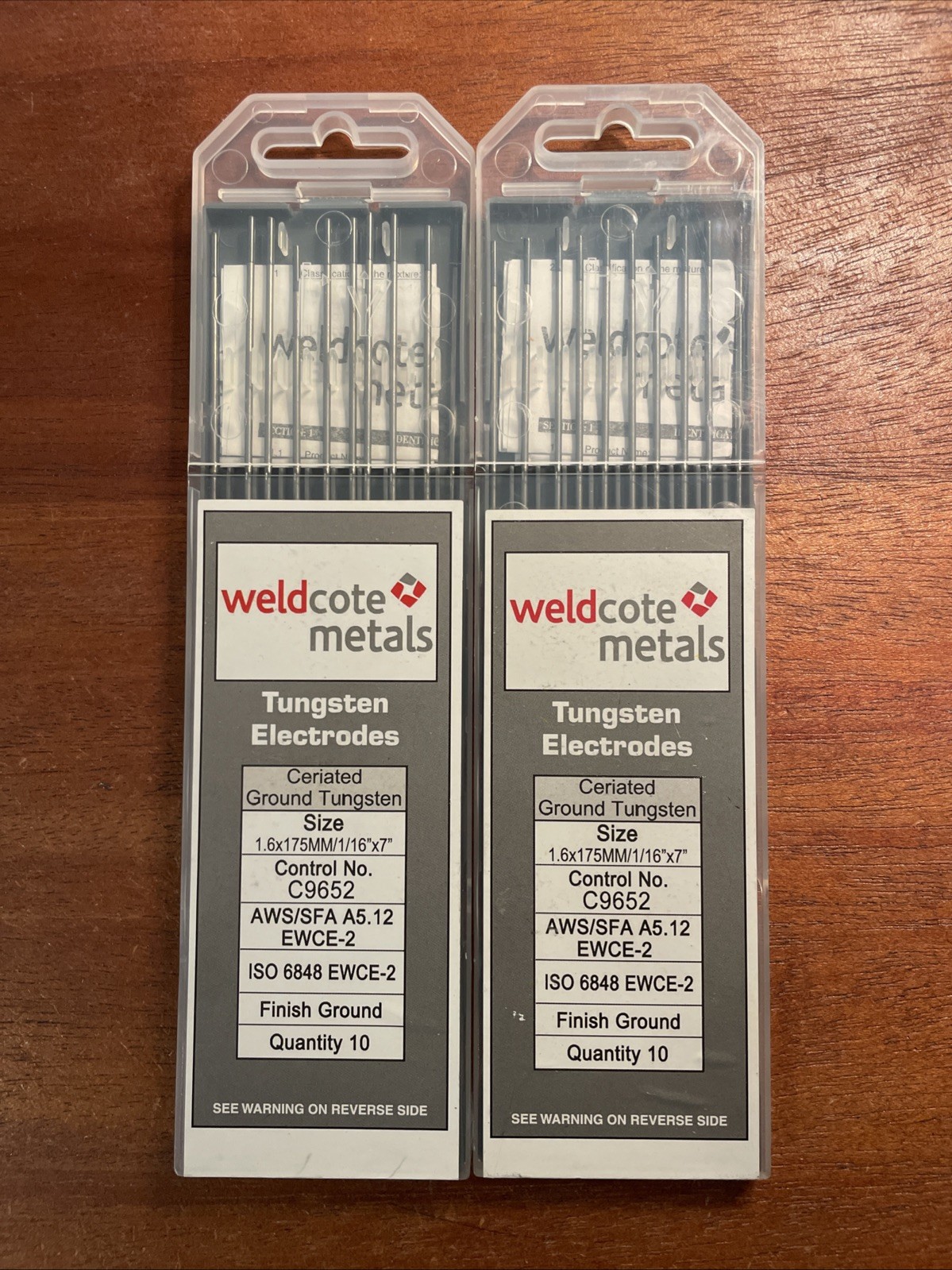 Weldcote Metals TUNG116X7X2CER 2% Ceriated Ground Tungsten Electrodes Qty 20