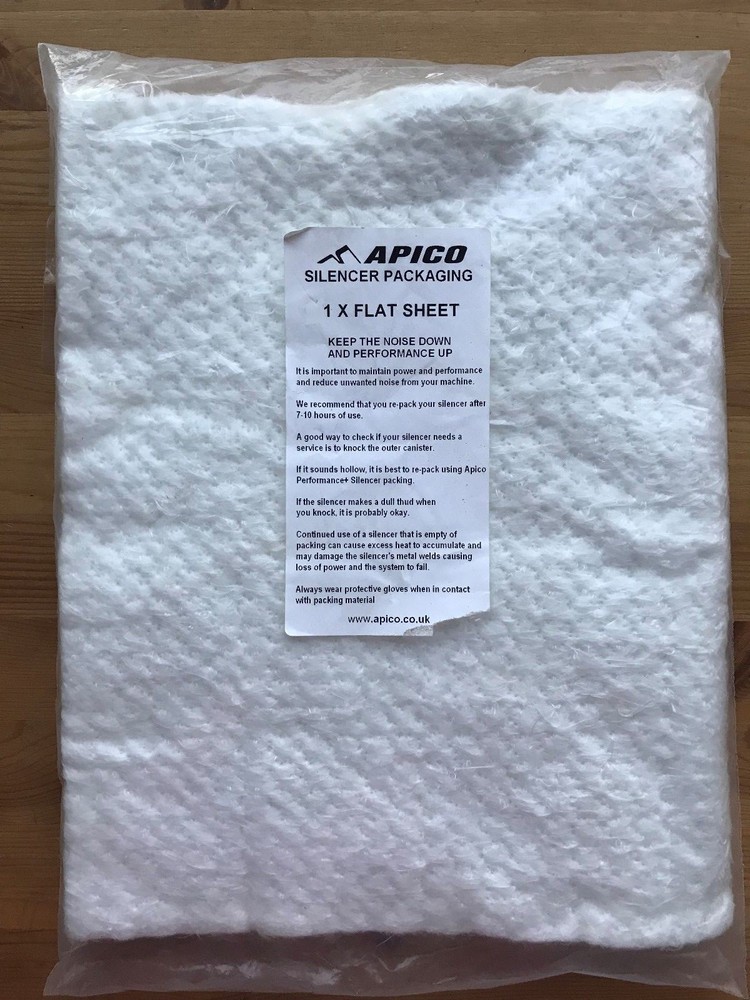 APICO SILENCER BAFFLE EXHAUST PACKAGING FLAT SHEET 34CMS X 54 CMS