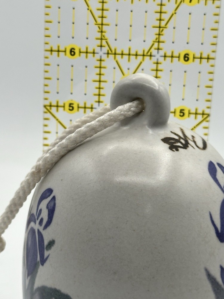 Stoneware Wasp Trap Hand Crafted Studio Pottery With Iris Flowers Signed