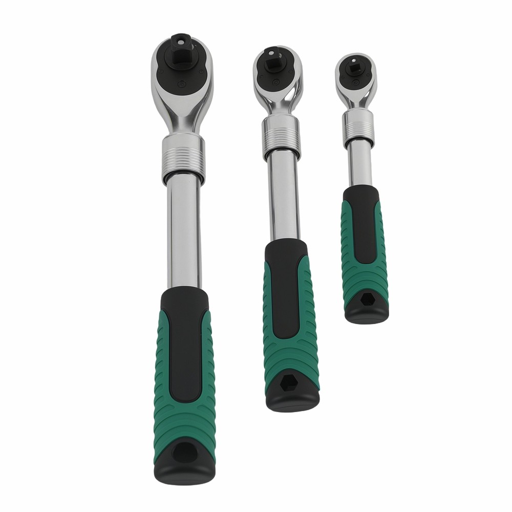 Mechanic Socket Wrench Set 72-Tooth 1/4 3/8 1/2 Drive Extendable Quick Release