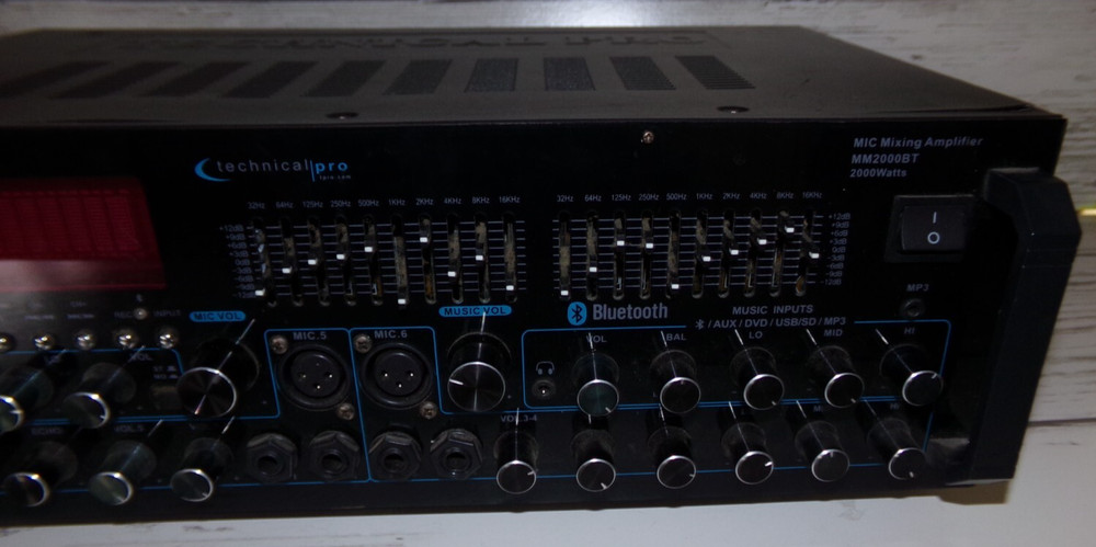 Technical Pro MM2000BT Bluetooth Mixer Amplifier 2000W USB