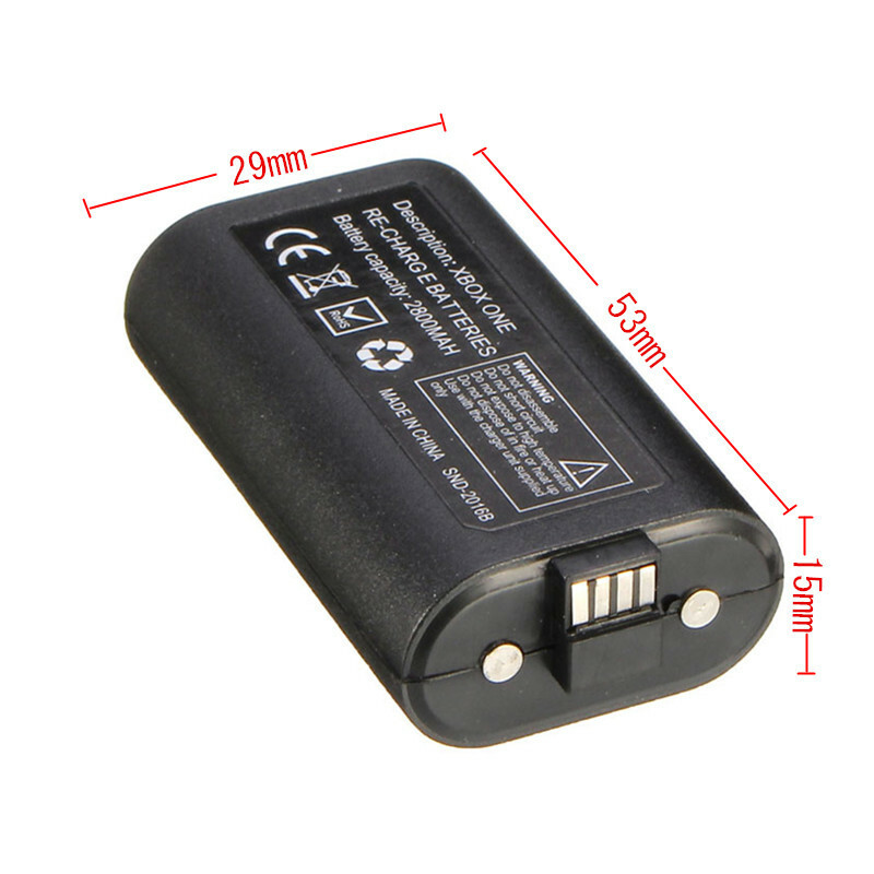 2x Rechargeable Battery + Charging Charge CABLE USB CORD for XBOX ONE Controller