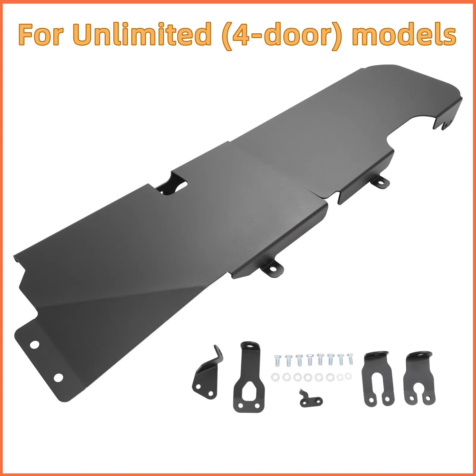 New Black For Jeep Wrangler JK 2007-2018 4WD 4-Door Steel Gas Tank Skid Plate