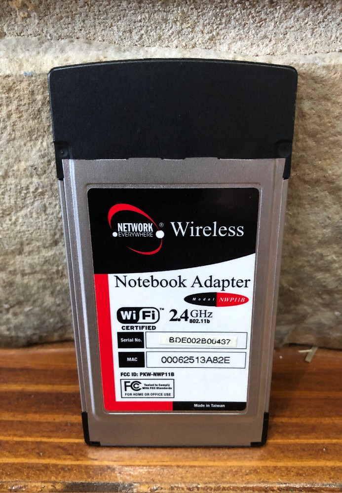 NETWORK EVERYWHERE WIRELESS NOTEBOOK ADAPTER Wi/Fi 2.4 GHz Model NWP11B