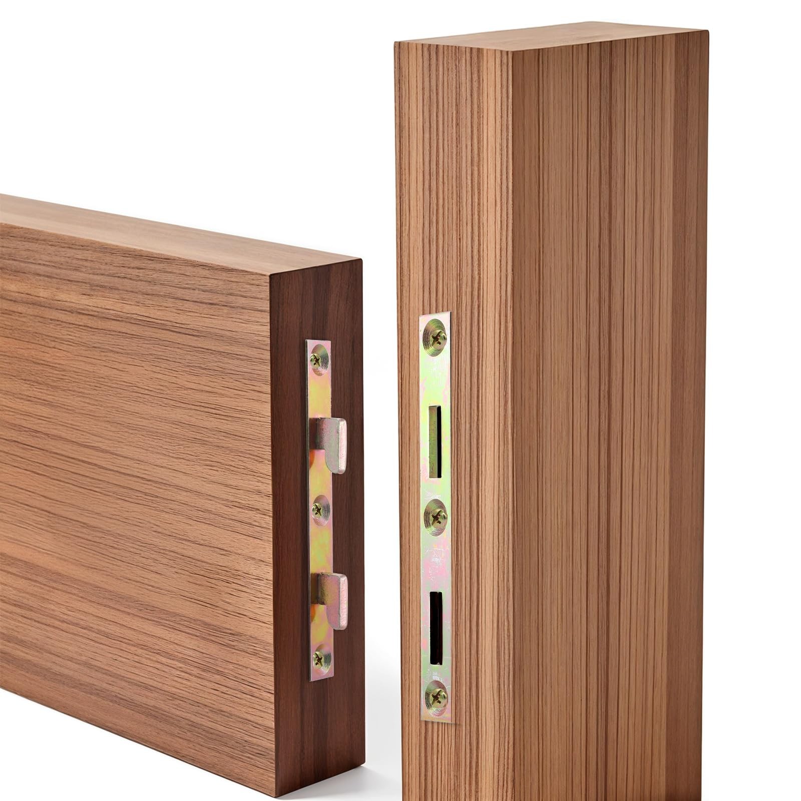 AojSup 8 Sets Metal Bed Rail Fasteners, 5 Inch Heavy Duty Gold