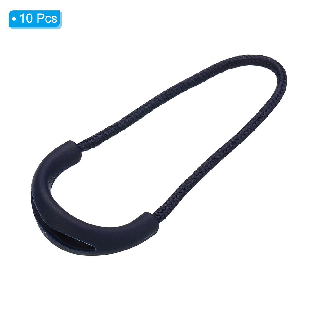 Zipper Pulls Replacement 10pcs Extension Cord Handle Tag Extender Dark Blue