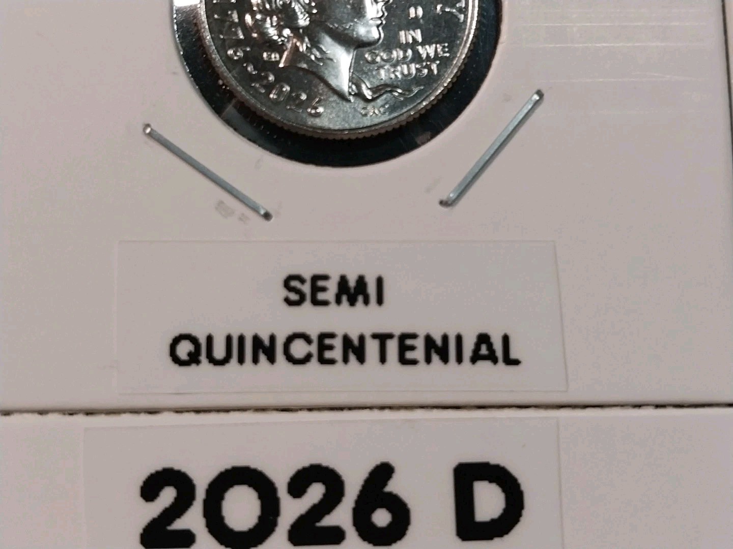 NEAR COMPLETE SET OF 2026 SEMI QUINCENTENIAL COINS IN HOLDERS WITH LABLES 9 PCS