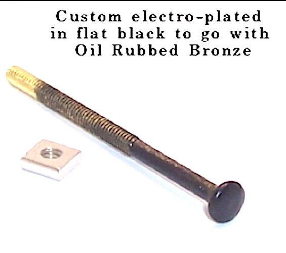 Two Drawer pulls Hexagonal Glass with Oil Rubbed Bronze Bolt