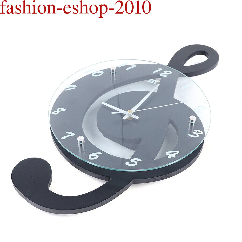 Silence Wall Watch Clock Musical Note Wall Clock Creative Office Home Decor USA