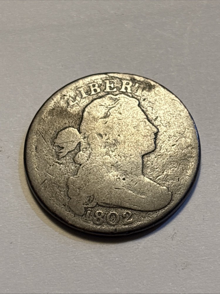 1802 Draped Bust Large Cent Coin. (B)