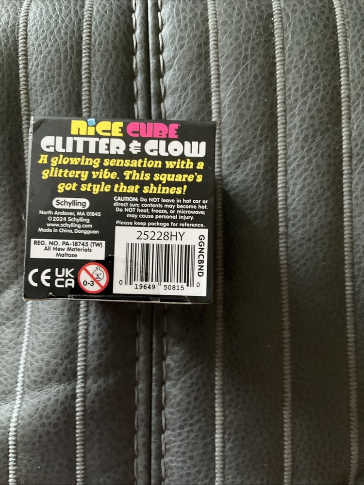 NEEDOH Nice Cube BLUE Glitter & Glow. Super Solid Squish Ice Cube