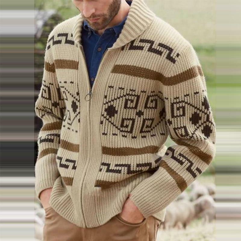 Mens Sweater Big Lebowski Cardigan Knit Jeffery Zip Up Adult New Movie Costume