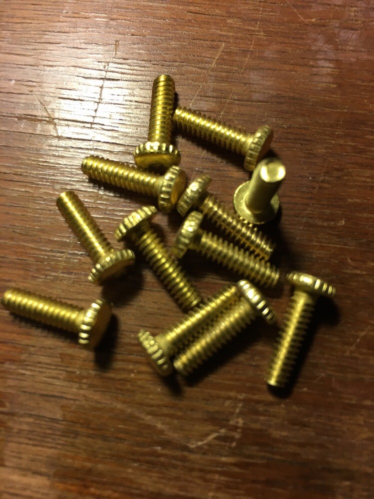 6/32 Brass Plated Thumb Screw For LIghting Holders Lamp Repair 12 Pcs