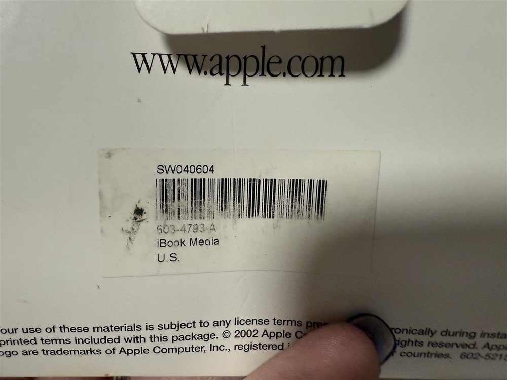 APPLE iBOOK G4 INSTALL 3 DISC / SOFTWARE RESTORE 8 DISC / HARDWARE TEST 603-4793