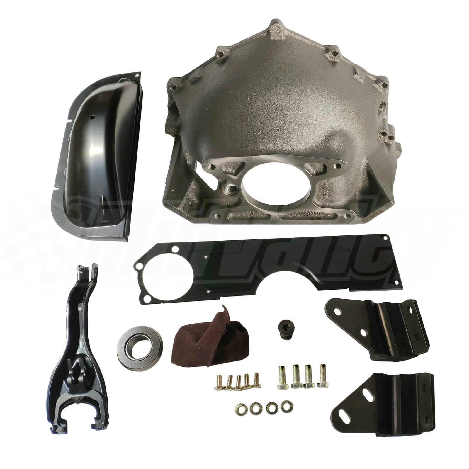 Bellhousing with Clutch Fork Inspection Cover for 1955-59 Chevy 3733365 Manual