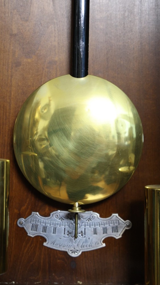 Antique Ansonia Capitol Weights Driven Regulator Wall Clock