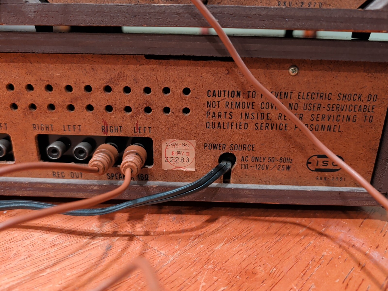 Near Mint Panasonic RE-7670 Stereo Receiver With Original Panasonic Speakers Set