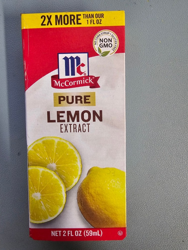 2 PACK McCormick Pure Lemon Extract, 2 fl oz