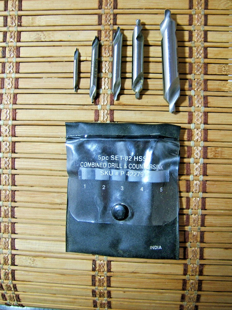 COUNTERSINK 5 PC. DRILL & COUNTERSINK SET HSS SKU# P 42279 NEW CONDITION