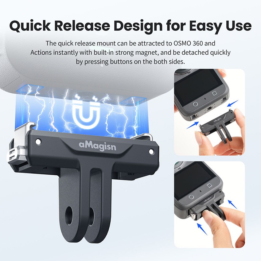 Plastic Quick Release Mount for DJI 0SM0 360/Action 5 Pro/4/3