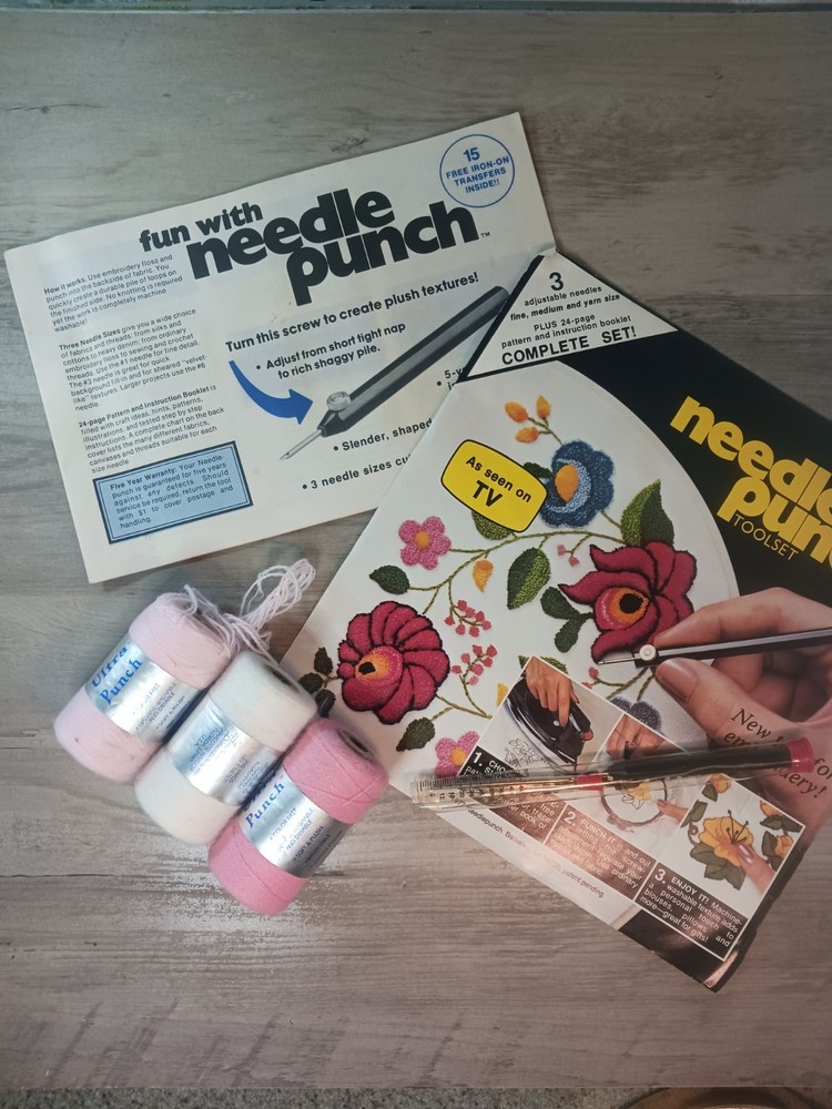 Vintage Needle Punch Kit With Thread
