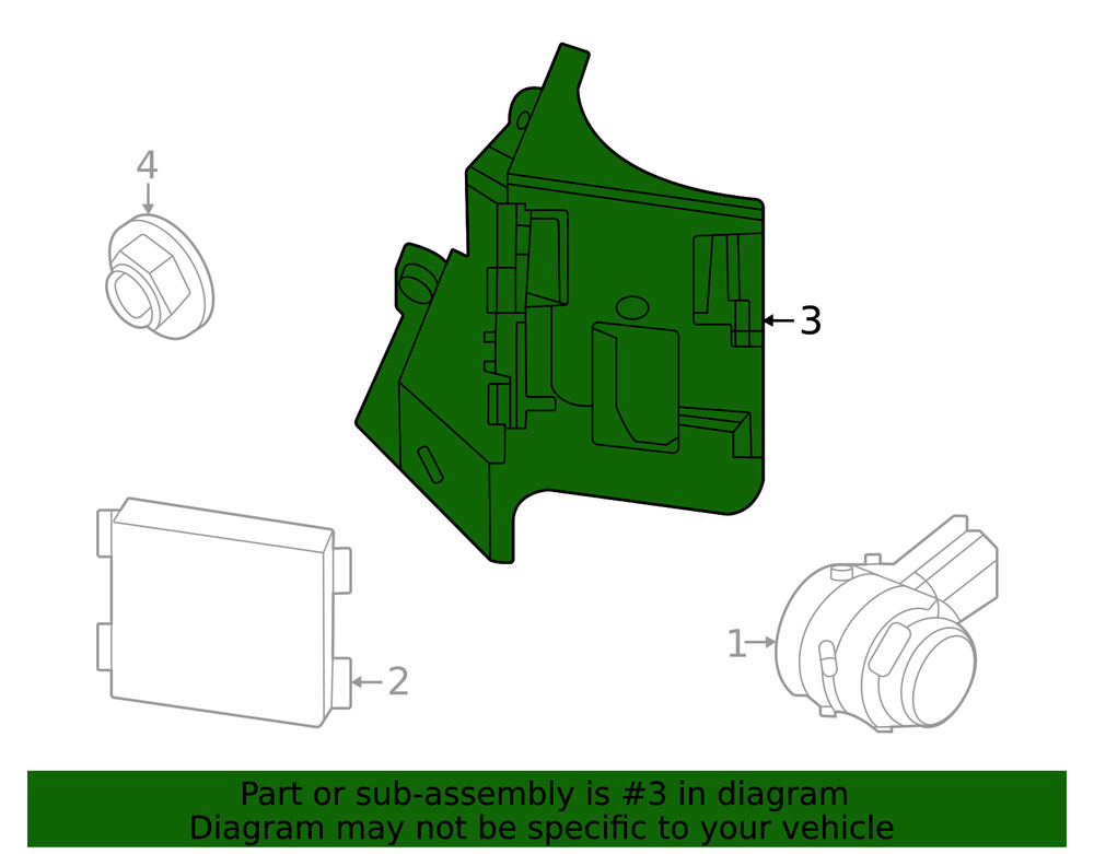 Genuine Ford Blind Spot Detection System Warning Sensor Bracket LJ8Z14D189A