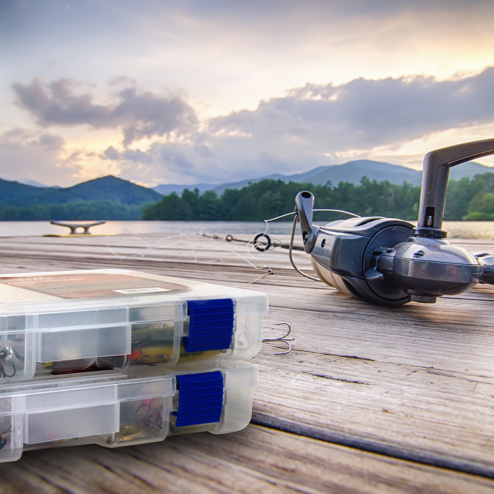 Osage River Medium Tackle Box Organizer, Clear Plastic Fishing Storage 1 Pack