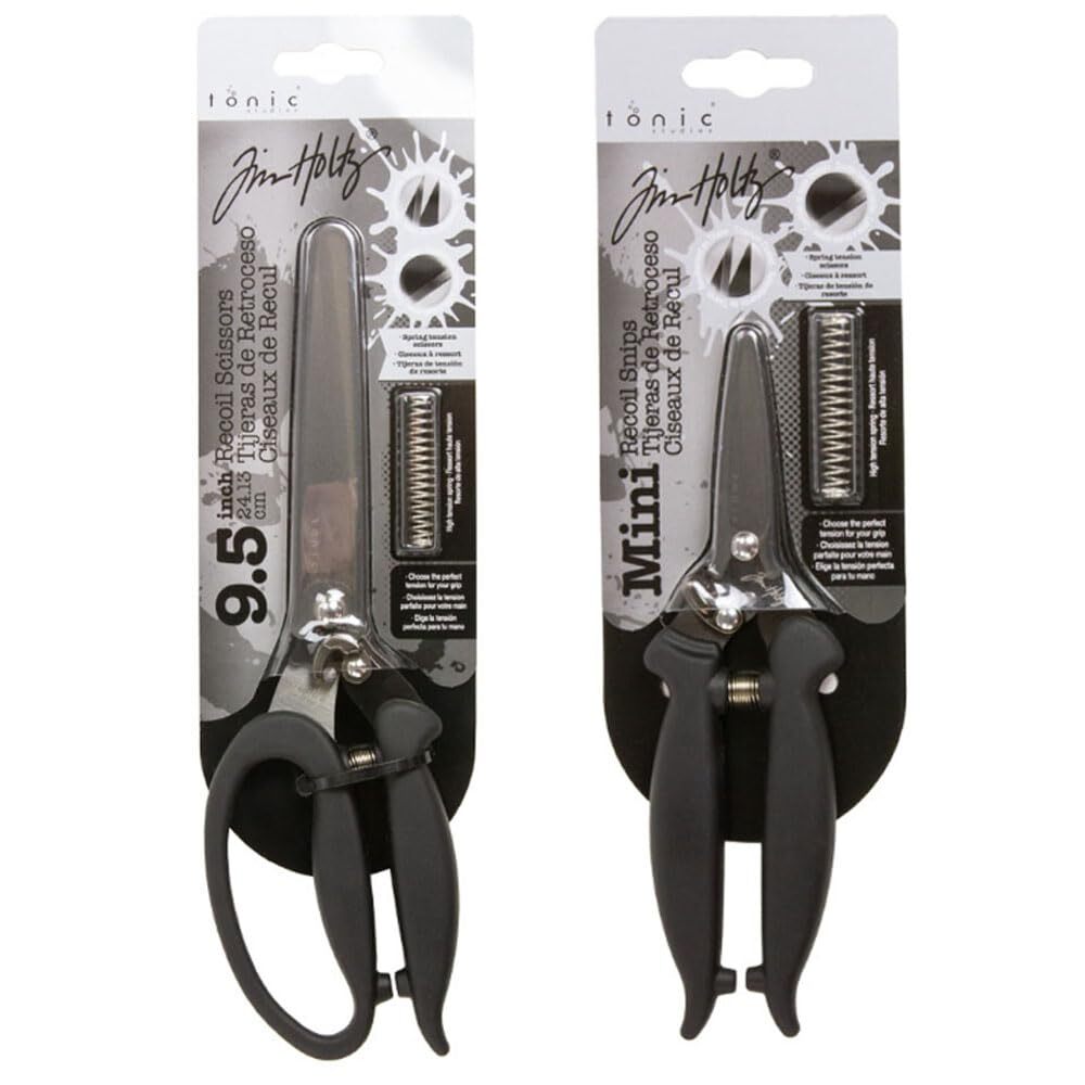 Tonic Studios - Tim Holtz - Recoil Scissors and Mini Recoil Snips Bundle