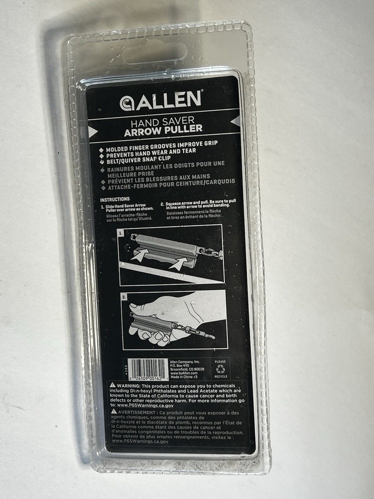 Allen 162 Arrow Puller Soft Rubber With snap Molded Handle Green / Black