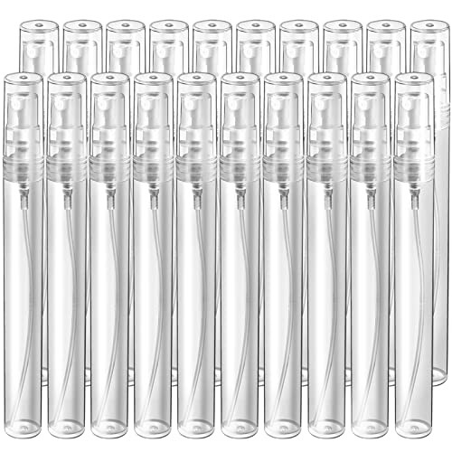Mini Spray Bottle 20PCS Perfume Bottle Empty Perfume Atomizer, Plastic 10ml