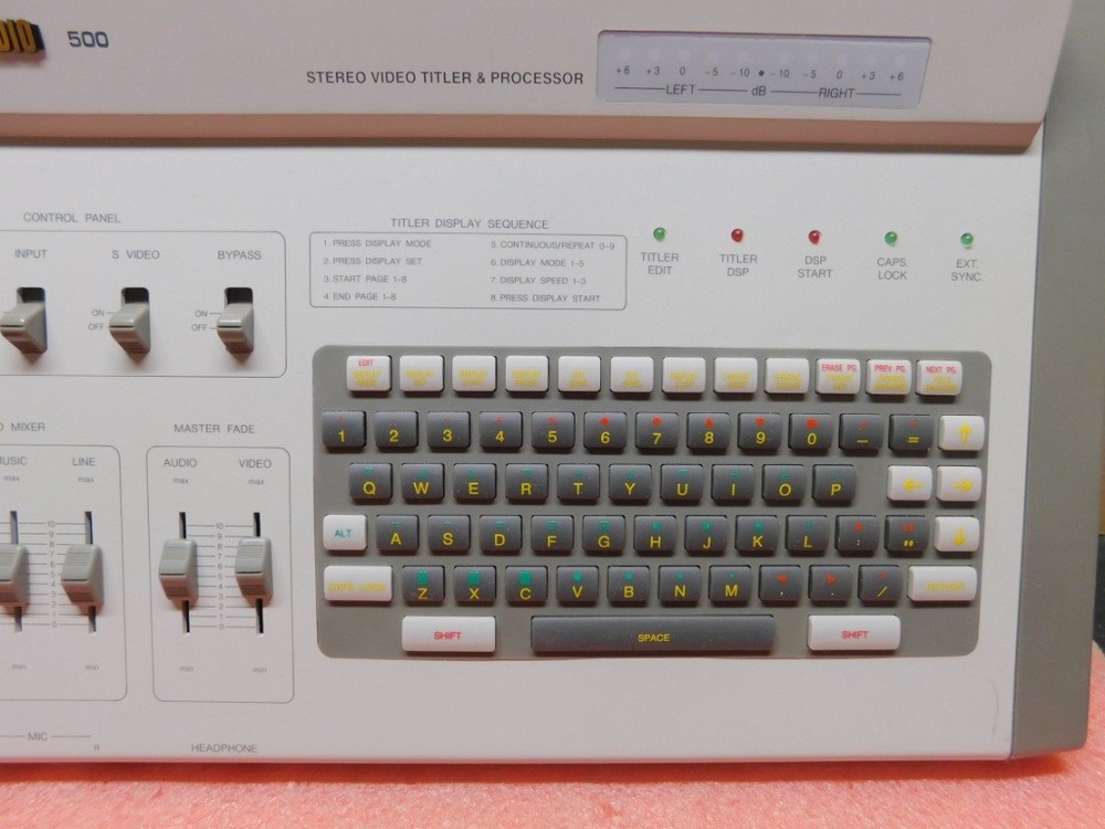 VIDEO STUDIO 500 -- Stereo Video Titler & Processor