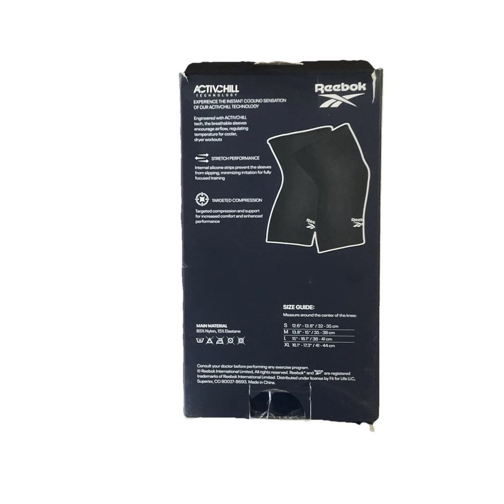 reebok knee sleeves activchill Medium One Pair Boosts Performance Regulates Temp