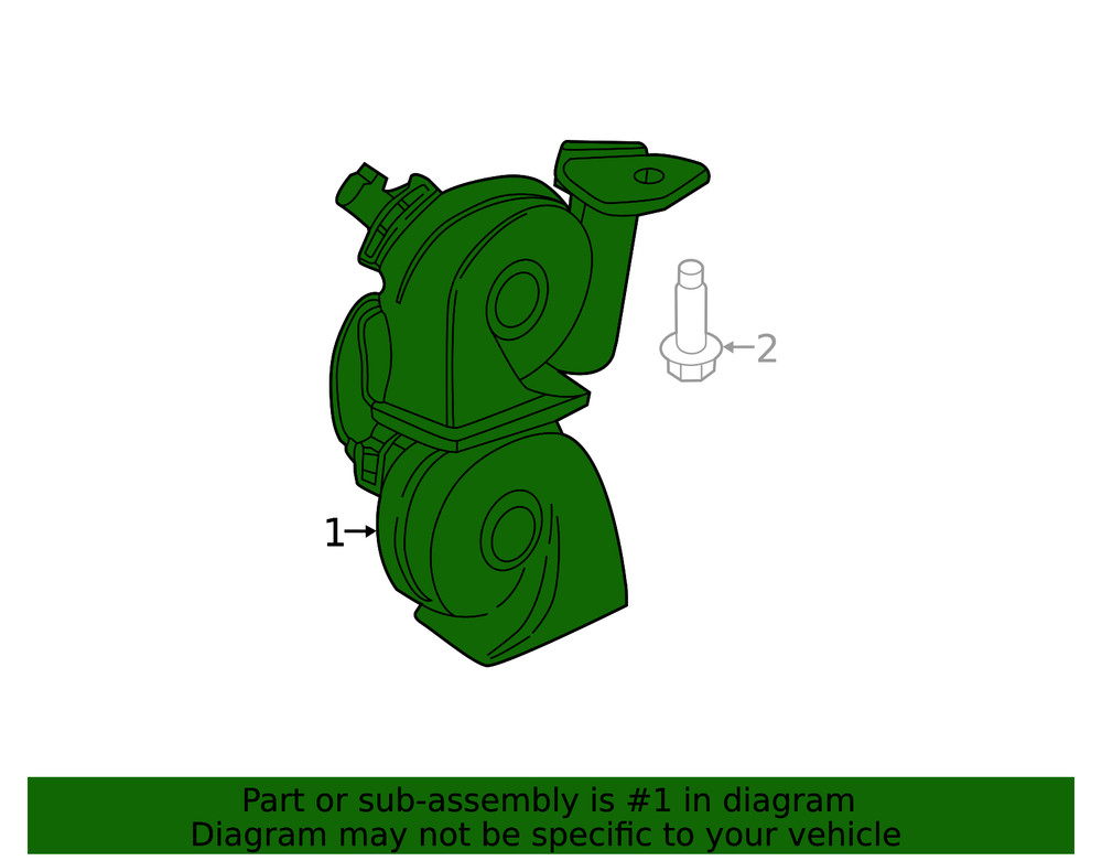 Genuine Ford Low Note Horn KV6Z-13832-C