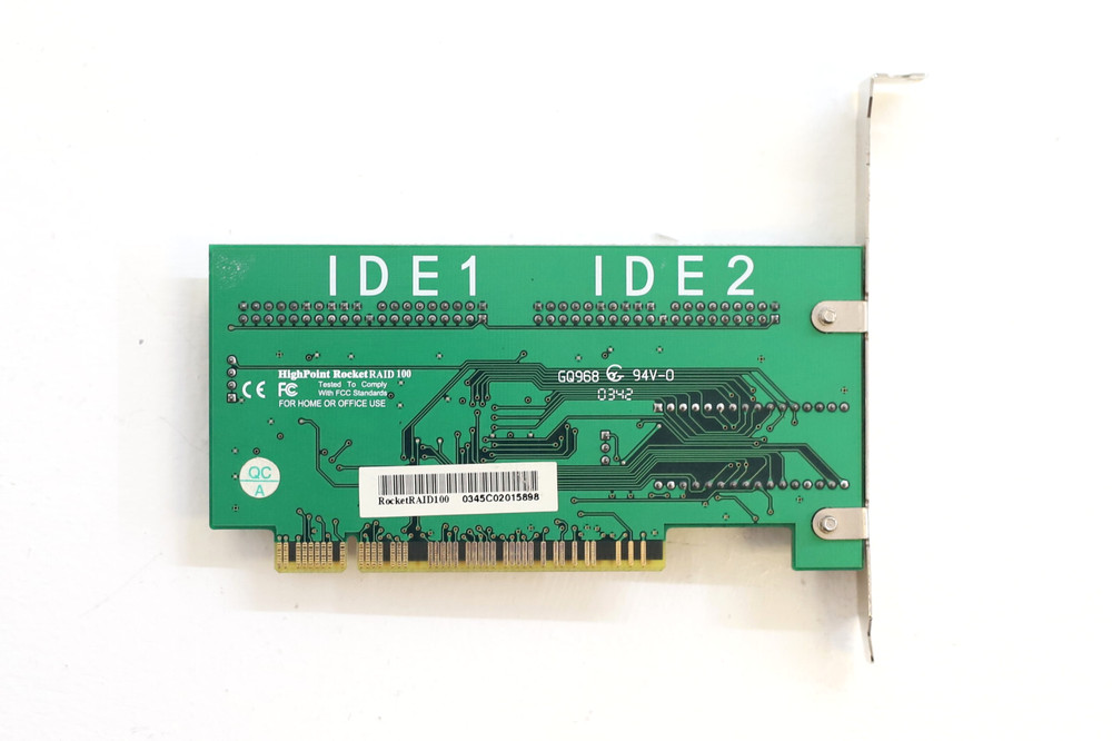 HighPoint RocketRAID 100 2CH PCIe IDE RAID Controller Card P/N: RR100 Tested