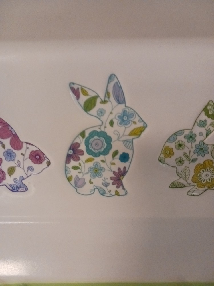 Easter Hallmark 'Spring is Served' Bunny Rabbit Tray - Ceramic Serving Tray