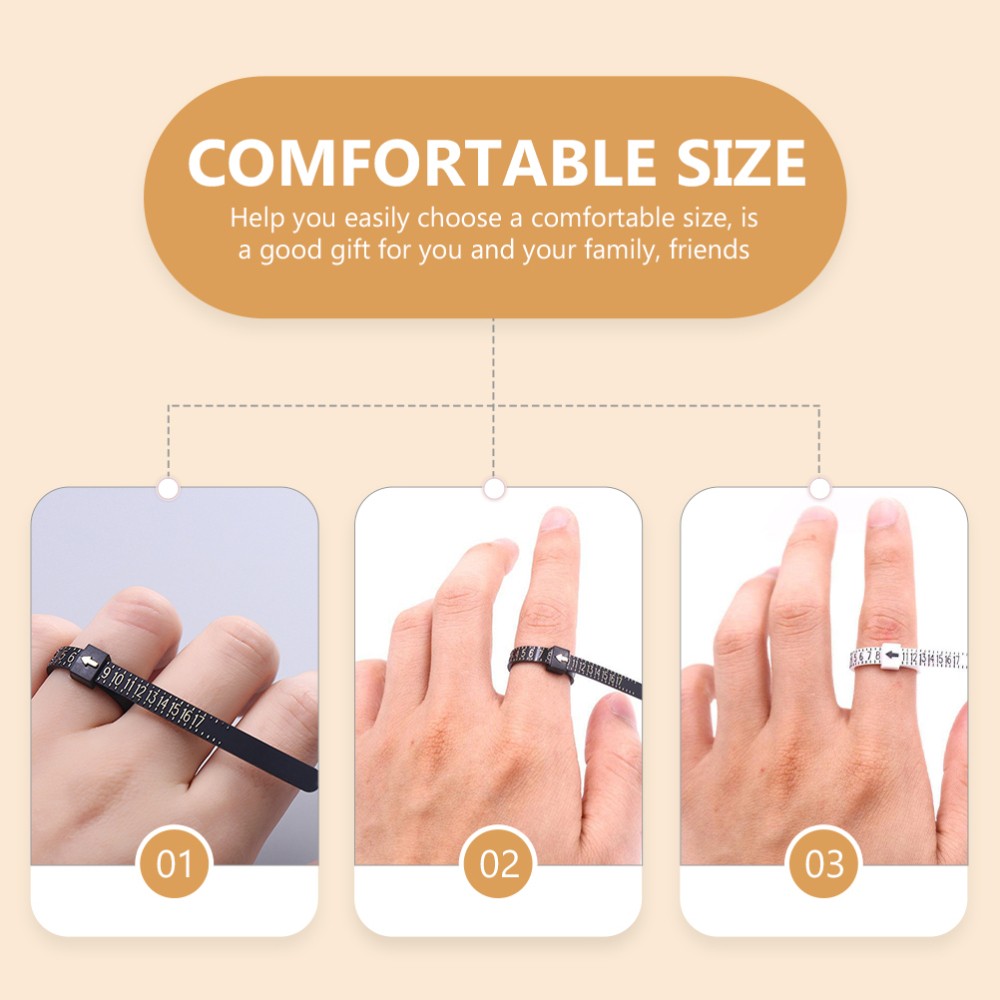 12 Pcs Finger Meter Reusable Size Ruler Gauge Ring Sizer Measuring Tool