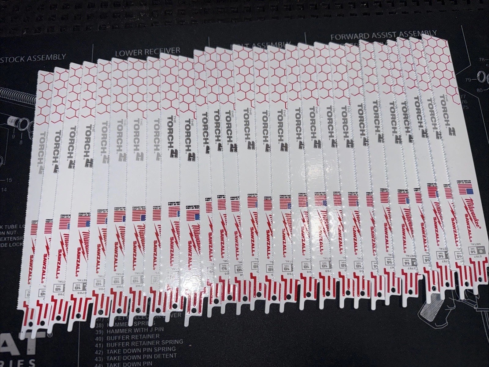 Qty 57 New Milwaukee The Torch 9” 18TPI Sawzall Blades Medium Metal 48-00-5788