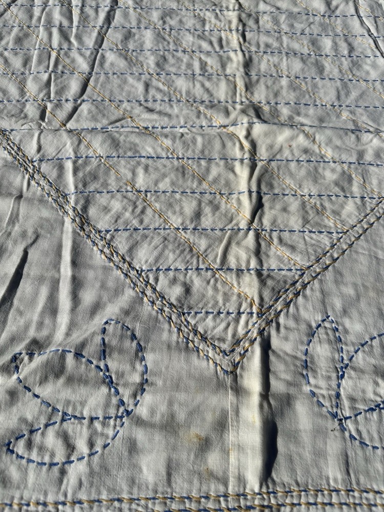 vintage embroidered quilt