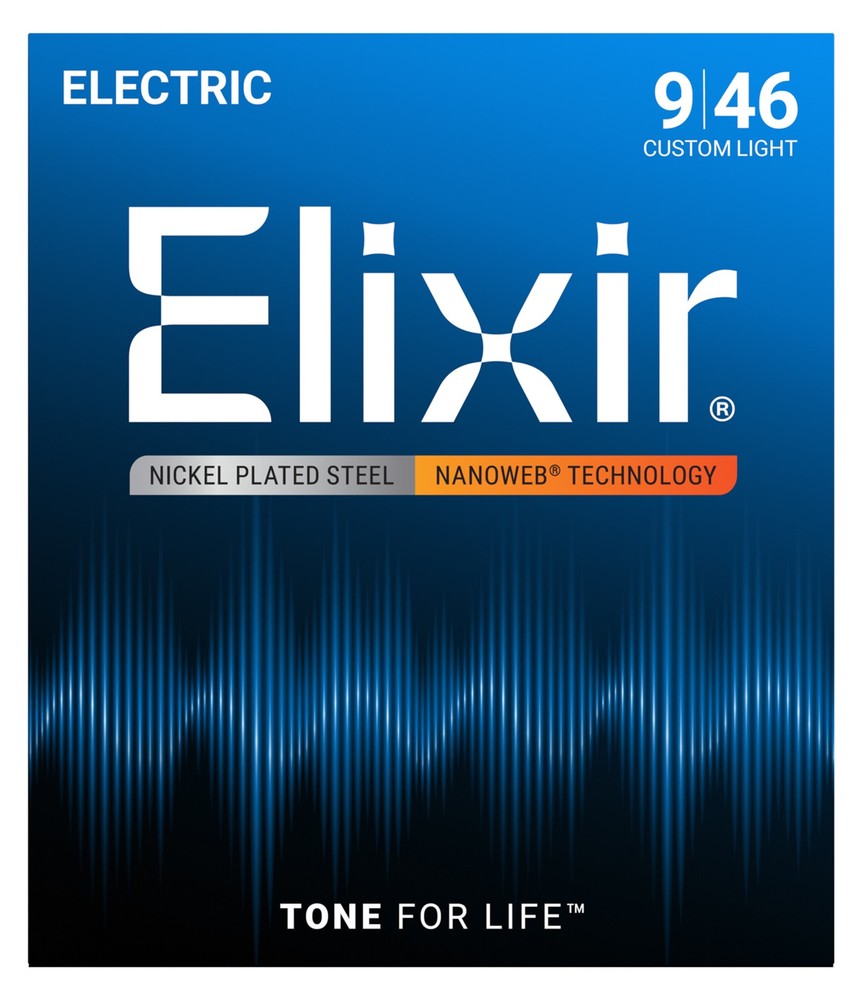 Elixir 12027 Nanoweb Custom Light Electric Guitar Strings (9-46)