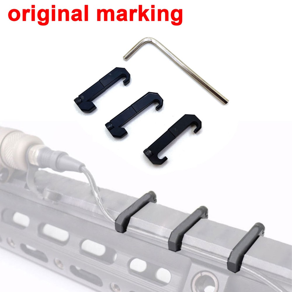 Tactical MLOK Keymod Rail Cover Wire Guide System Switch Wire Manage Slot