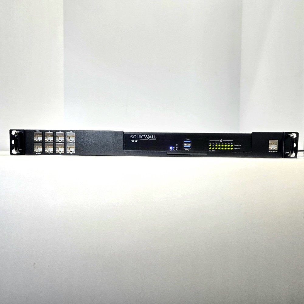 SonicWall TZ500 Firewall Rack Mount Powers On Untested