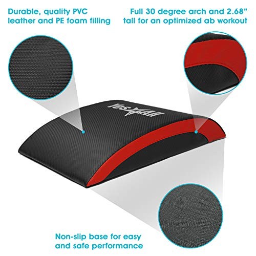 Abdominal Exercise Pads, Foldable Ab Workout Equipment C2. Red Ab Exercise Mat