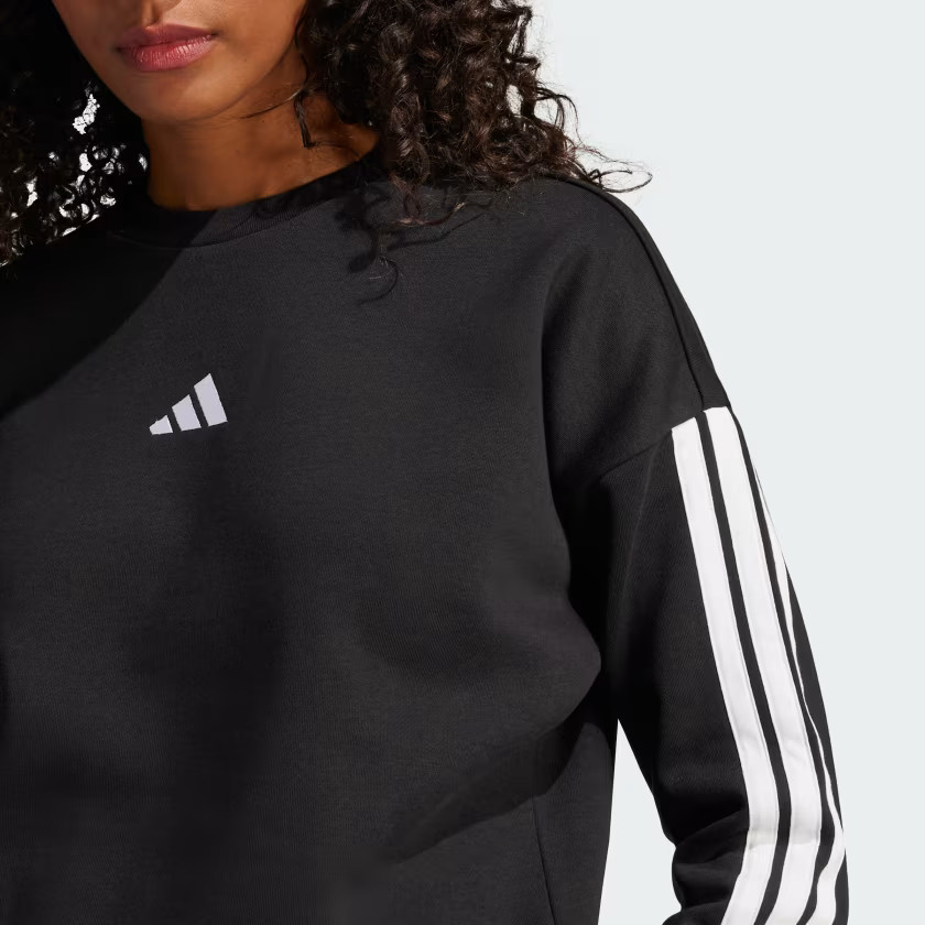 adidas women Essentials 3-Stripes Fleece Sweatshirt